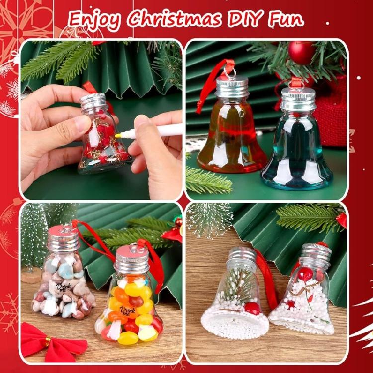 20 Stück Mehrzweck Klare Kugeln Leicht zu Befüllen Weihnachtsdekoration für Individuelle Baumdekoration und Partydekorationen