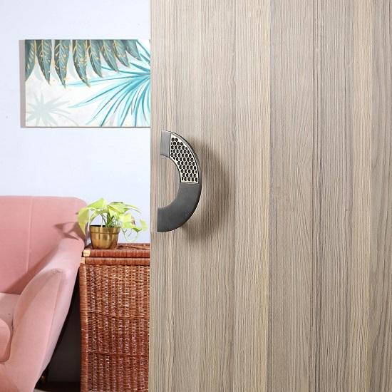 

Пара латунных дверных ручек 20,32 см с сотовым дизайном, латунные ручки для входной двери, дверные ручки для входной двери, 2 шт.