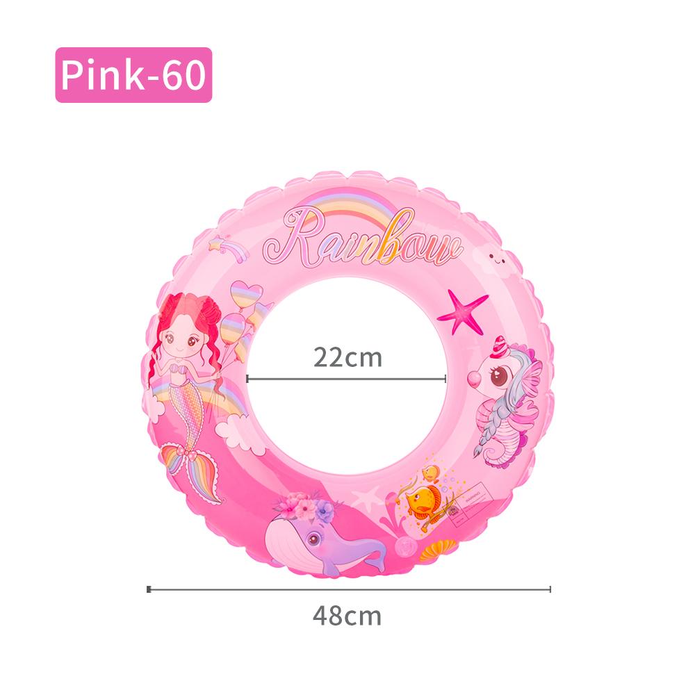 

Mermaid children s swimming ring pink rainbow baby underarm swimming ring anti-rollover 60 розовый