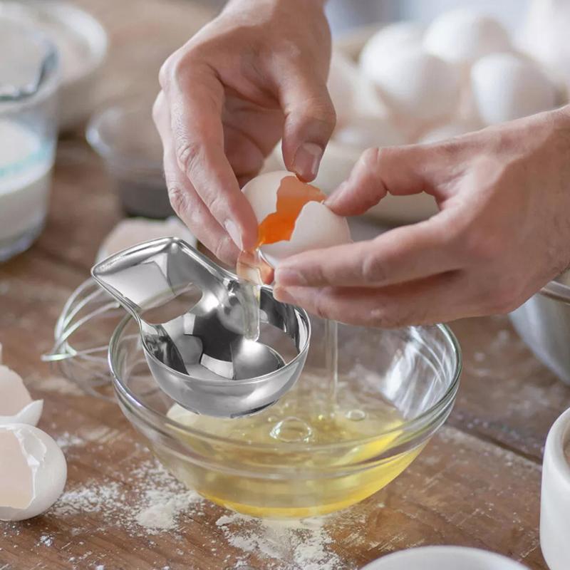 Egg White Separator Stainless Steel Tools Eggs Yolk Filter Gadgets Kitchen Accessories Separating Funnel Spoon Divider Utensils