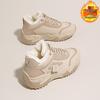 Women's Korean-Style Fleece-Lined High-Top Shoes - Versatile, Thick-Soled, Warm, Cotton Sporty Casual Dad Shoes