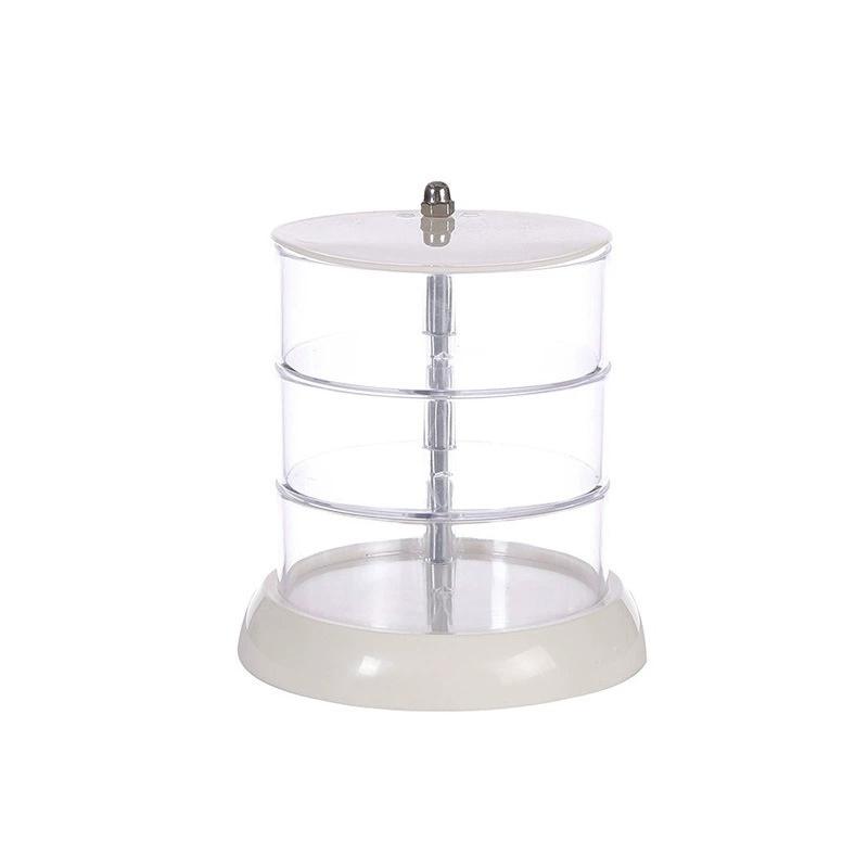 3/5-Layers Rotatable Jewelry Storage Organizer Box for Earrings Hair Accessories & Beauty Supplies Earrings Necklaces Bracelets