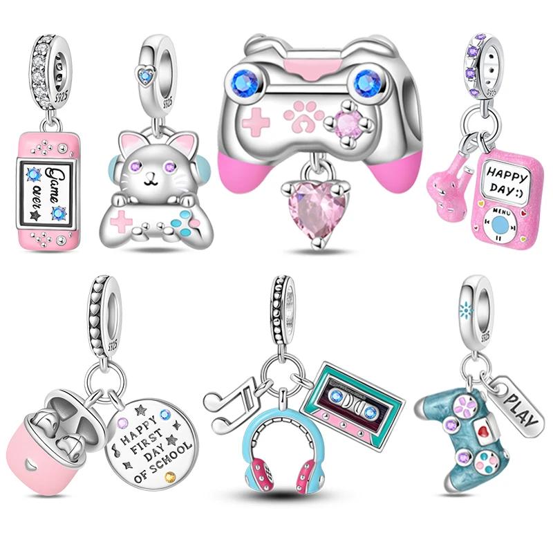 Neue Kupferanhänger Perlen Spielkonsole Headset Anhänger Passend für Bettelarmbänder DIY Schmuck Geburtstagsgeschenk