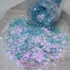 Polyester Small Size Mixed Fluorescent Neon Glitter Mix Chunky Matte Glitter for Epoxy Resin Nail Art Crafts Tumblers Slime