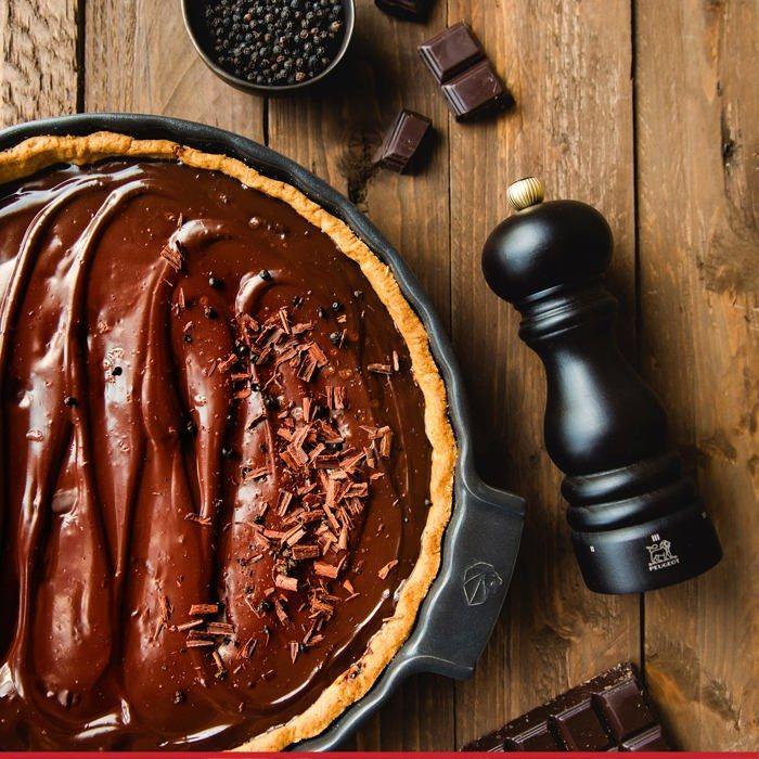 Peugeot - 60404 - tourtiere en ceramique 28 cm - garanti 10 ans - fabrication francaise - coloris ardoise