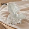 One-piece Molded Tray 3D Printed Shell Jewelry Tray, Decorative Desktop Storage Organizer for Dressing Trinket Dish Table, Opening Rings Earrings And