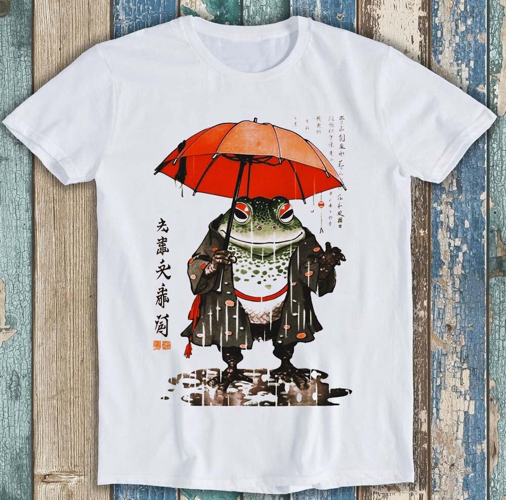 Matsumoto Hoji Rain Frog Star Japanese Rainy Day Funny Gift Tee T Shirt 1851