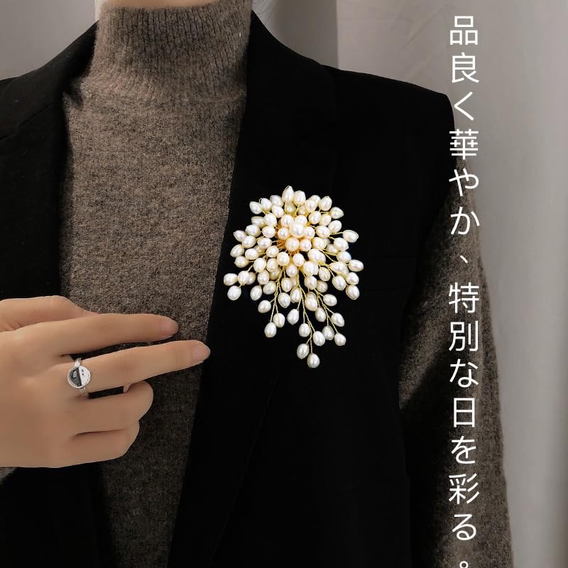 Perłowa broszka kwiatowa Ręcznie robiona perłowa korsaż kwiatowy Urocza dekoracja na klatkę piersiową Uroczystość ukończenia szkoły Uroczystość powitalna Uroczystość ślubna Festiwal urodzinowy