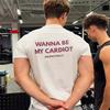 2026 Willst du mein Cardio sein T-Shirt Unisex Sommer Lustig Fitnessstudio Slogan Grafik-T-Shirt Fitness Streetwear Kurzarm Lässiges Sportliches Oberteil