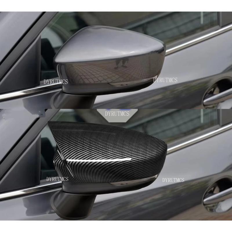 Car Rearview Side Mirror Cover Fit For Mazda 3 Axela 2014 2015 2016 2017 2018 2019 Wing Cap Rear View Case Trim Carbon Fiber