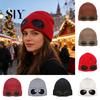 Outdoor Wintermuts Breien Effen Kleur Warm Gebreid met Bril Decor Elastisch Winddicht Reizen Fietsen Dagelijkse Slijtage