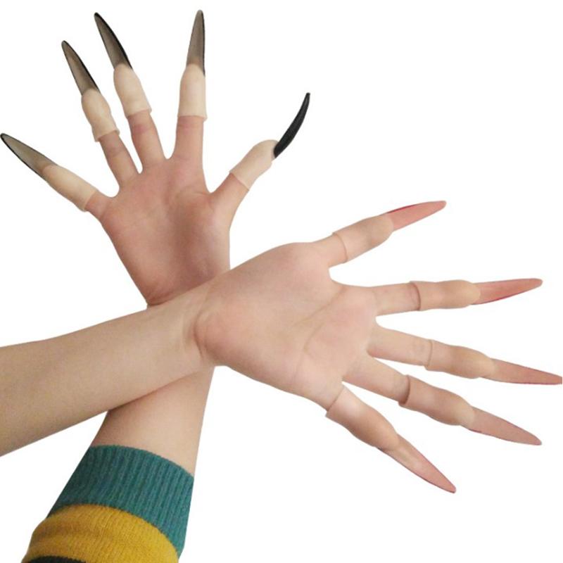 Halloween lange gefälschte Hexen Nase Requisiten Geist Finger Nagel Cosplay DIY Dekorationen