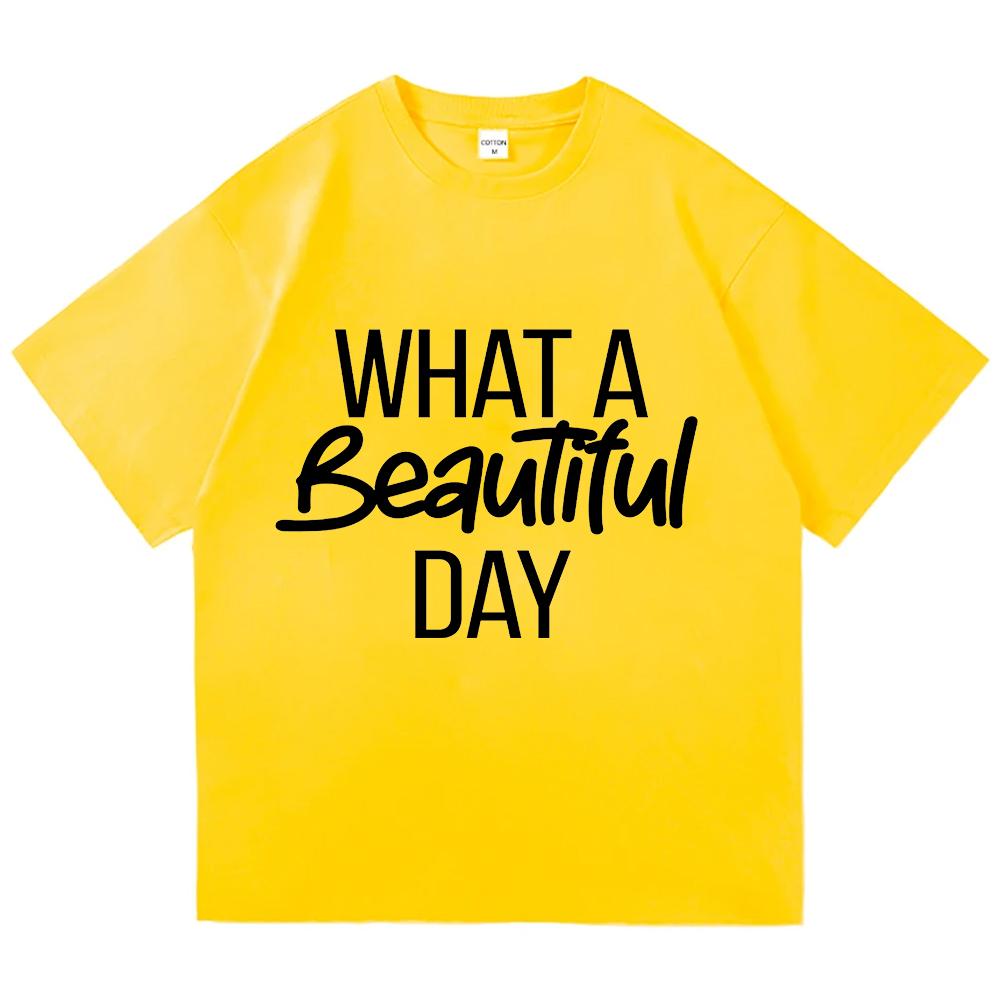 What A Beautiful Day T-shirt Lauren Spencer Smith Harajuku Graphic TShirt Unisex High Quality Aesthetic Vintage 100% Cotton Tees