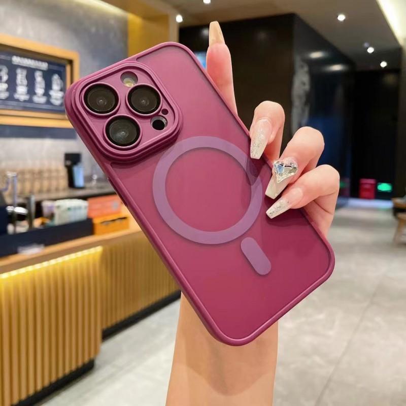 Matte TPU Magnetic Phone Case IPhone 16 Pro Max 15 With Lens Protection Shockproof Full Cover