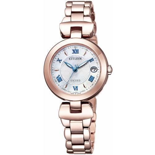 Citizen Exceed ES9424-57A Eco-Drive Radio-Controlled Watch, Titania Line Happy Flight Series, Women's