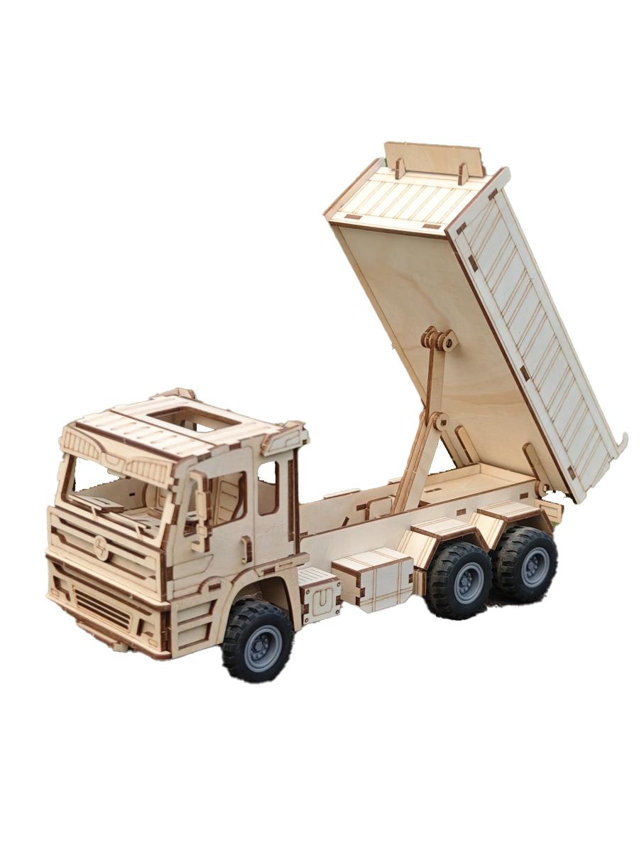 

Build Your Own Heavy Truck 3D Wooden Puzzle Model Kit - A Fun And Educational DIY Gift білий