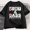 Funny Drum and Bass T Shirt Men Rum and Ass Lovers Jokes Tshirt Y2k Short Sleeve Oneck Tshirt Summer Tees Man Clothing
