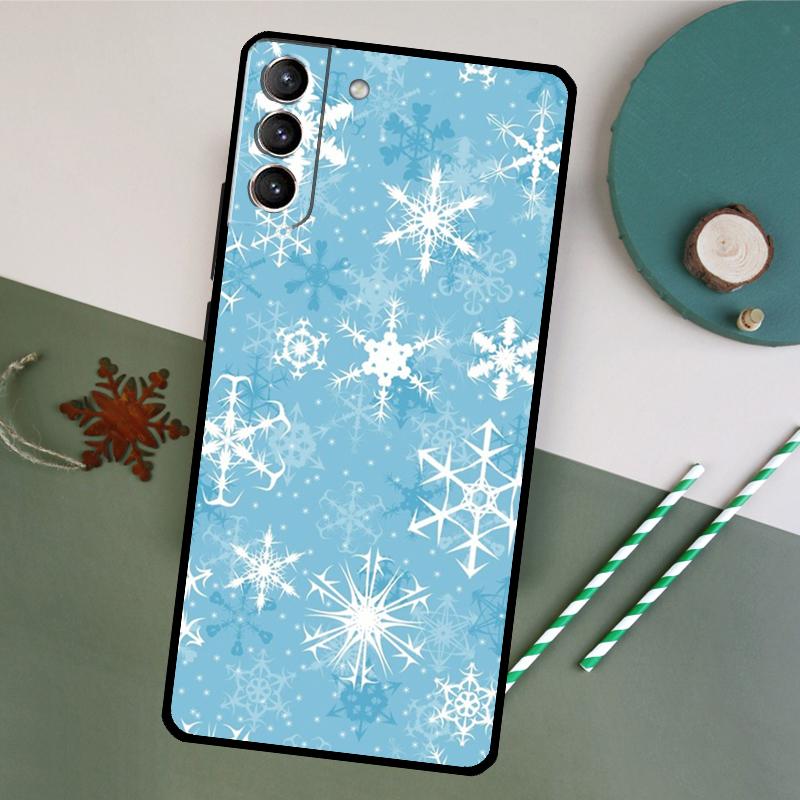 

Christmas Snowflakes Phone Case For Samsung Galaxy S25 S26 Ultra S20 S21 S22 S23 S24 Plus S10 S25 FE Back Cover Galaxy S23 FE