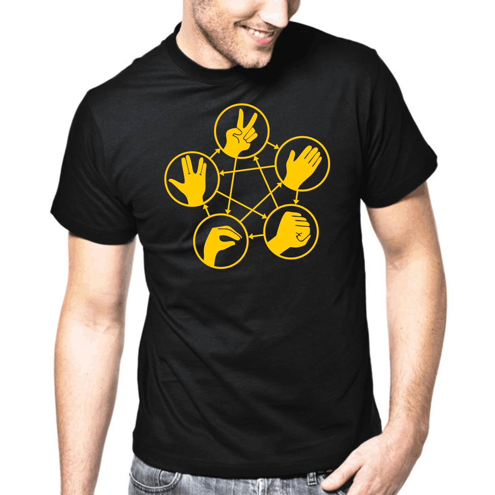 Men s and Women s T-shirts Spock The Big Bang Theory TBBT Fun Lizard Paper Stone Scissors Gift S