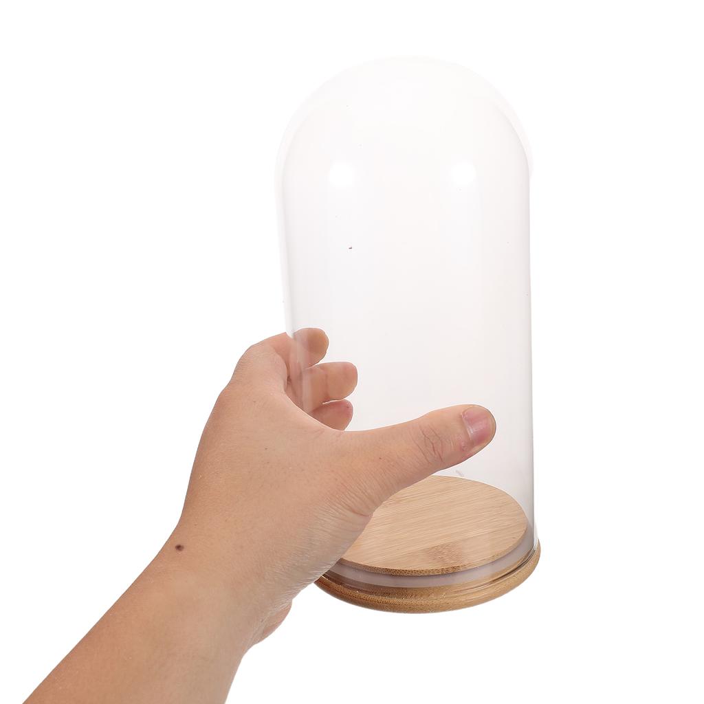 Elegant Glass Dome Cover for Display DIY Keepsakes and Home Decoration Transparent Dustproof Design Stable Base