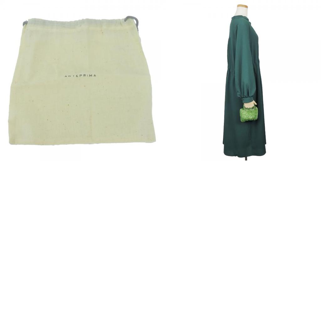 Used ANTEPRIMA Handbag Wire Bag PVC Green Party