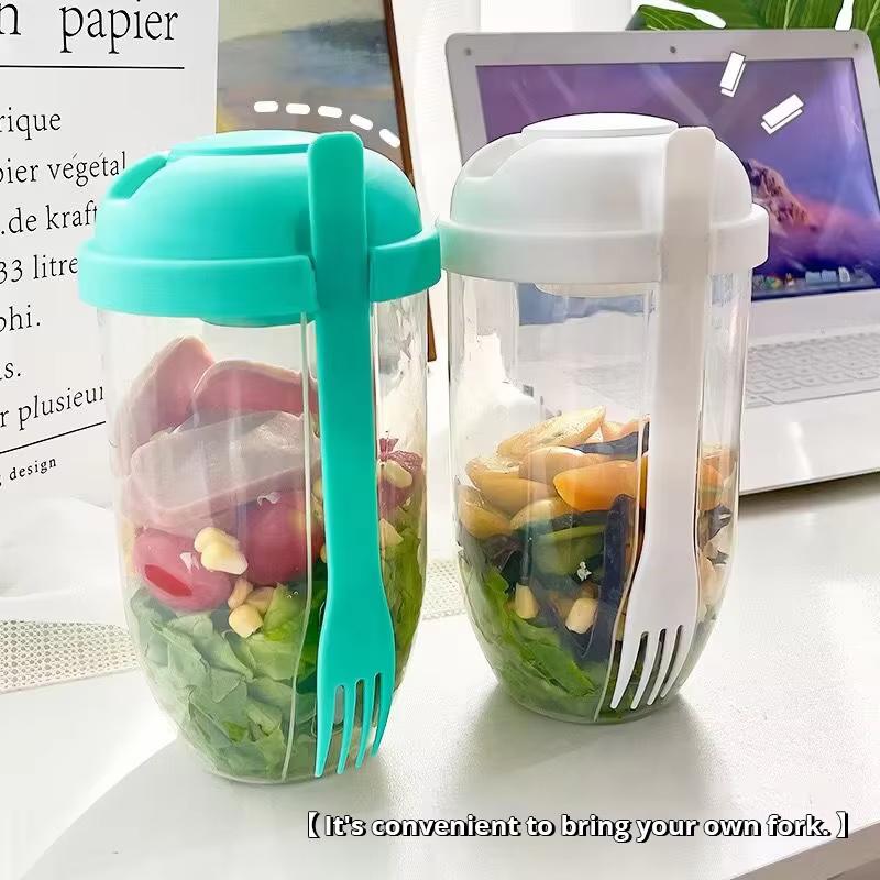 Breakfast On The Go Cups Take And Go Yogurt Cereal Overnight Oats Snack Parfait Containers & Salad Dressing Kitchen Gadgets
