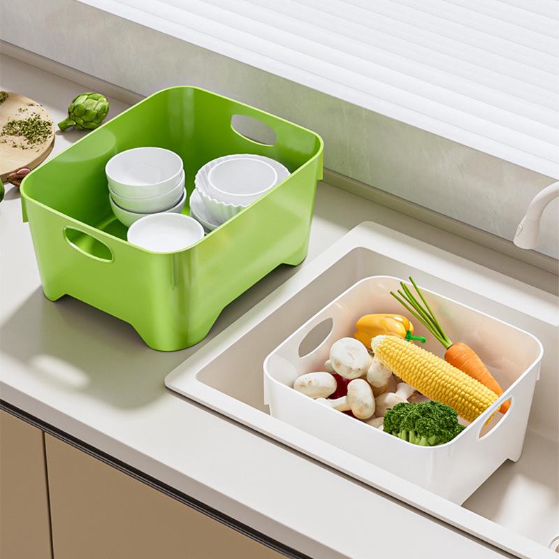 Multi-functional Kitchen Sink Draining and Washing Basket for Vegetables, Fruits, Rice, and More