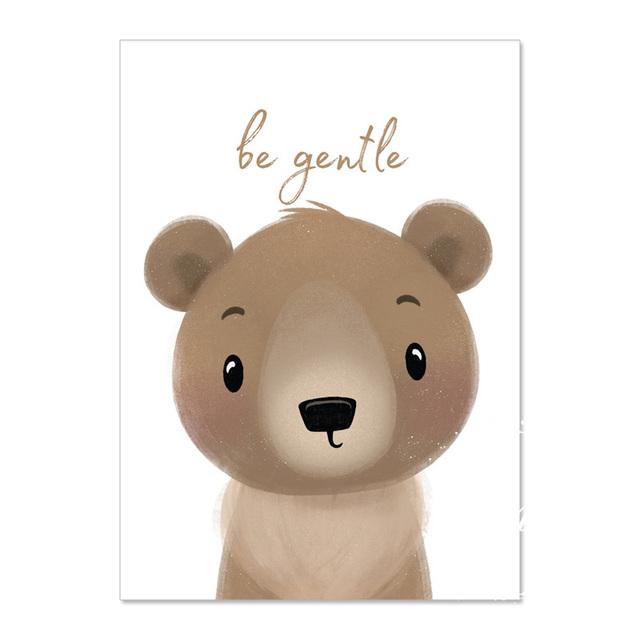 Zwierząt arkusze dekoracyjne obraz ścienny plakat artystyczny płótna dziecięce obrazy pokojowe do przedszkola dekoracyjne wydruki plakaty ścienne bez ramki