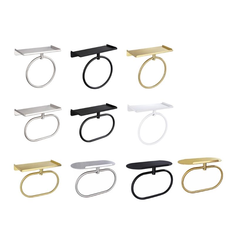 Elegant Brushed Towel Holder Rack For Small Space 180 Degrees Rotate Function 304 Stainless Steel