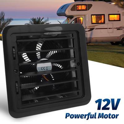 RV Side Vent Fan 12V 5W Manual Adjustment Side Ventilation Exhaust Fan for Campervan Trailer Boat Yacht