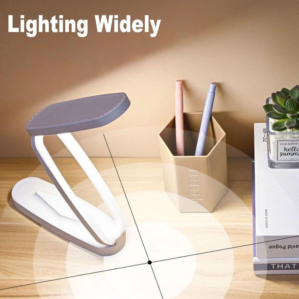 Foldable LED Desk Lamp 3 Brightness Dimmable Reading Lamp Portable Eye Protection Light