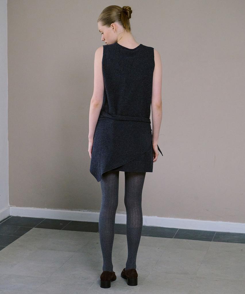 Awi Wool Knit Dress_Charcoal