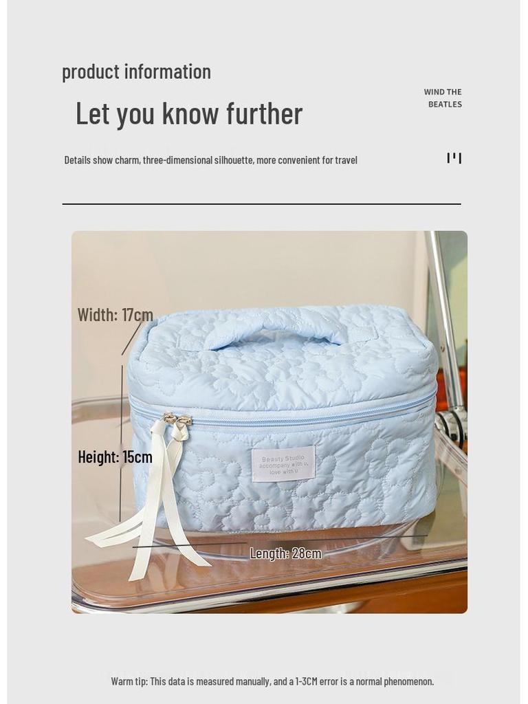 Cloud Makeup Bag: Portable Soft Travel Organizer with Large Capacity, Fluffy Design, Perfect for Makeup or Pencil Storage