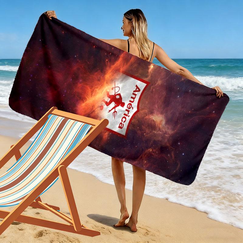 America de Cali Print Beach Towel, Large Soft Quick Dry Towel for Beach Camping Swimming