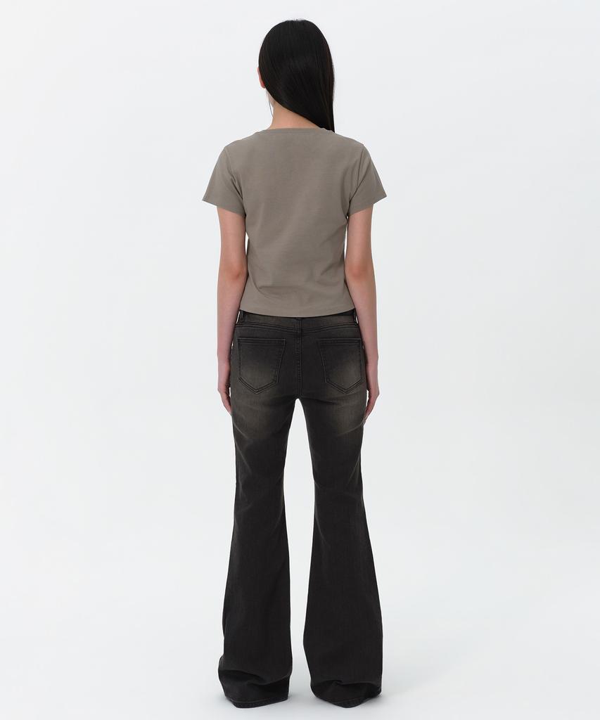 MUSINSA STANDARD WOMAN Women'S Round Hem T-Shirt [Taupe]