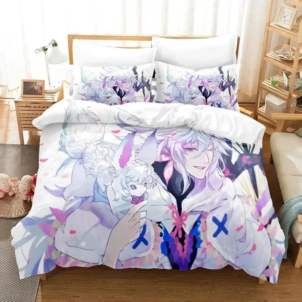 

Fate Grand Order Merlin Bedding Set Duvet Cover Bed Set Quilt Cover Pillowcase Comforter king Queen Size Boys Adult 70x133cm 2pcs