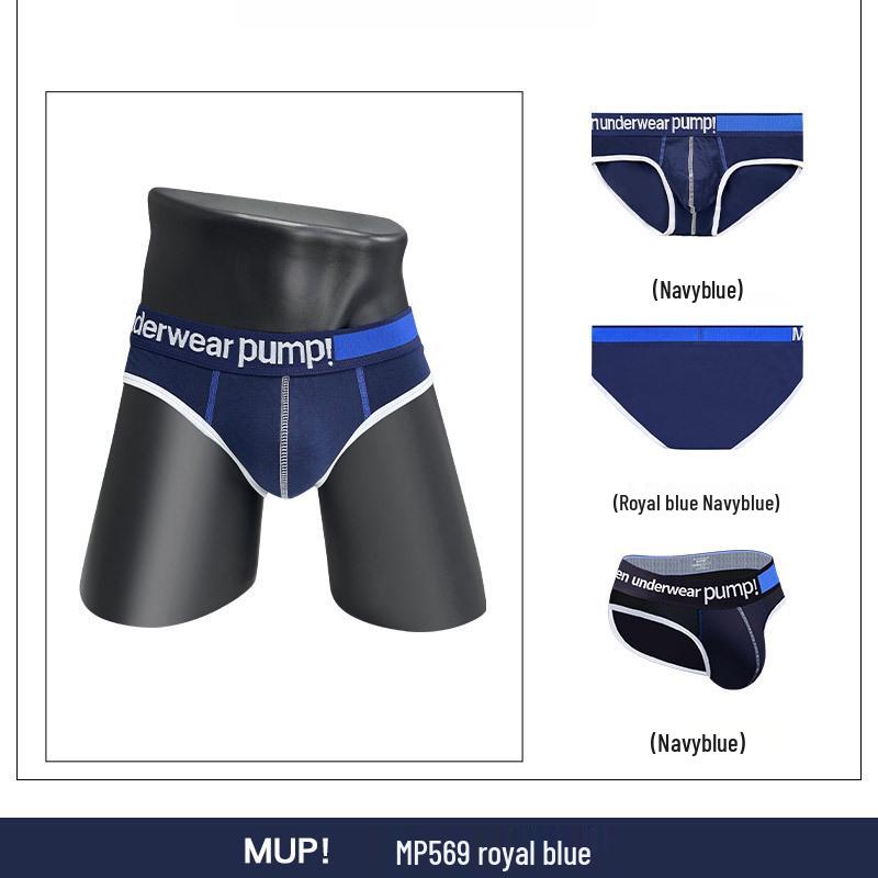Trendy Low Rise Color Block Slim Fit Hip-Lifting Men's Sport Briefs