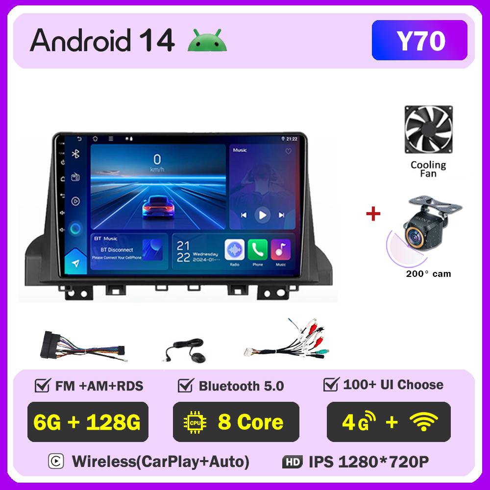 Android 14 For Moskvich 3 2022 - 2024 For JAC JS4 2020 - 2025 iEVS4 2019 - 2025 Refine S4 2018 - 2022 Car Radio GPS Touch Screen