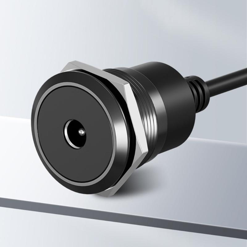 DC5.5x2.1mm Power Extension Cable Waterproof DC5.5x2.1mm Female to Male Power Panel Mount Threaded Mount for Electronics