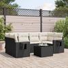VidaXL Garden Lounge Set with Cushions 7 Pcs, Patio Sofas, Furniture Set, Outdoor Terrace Furniture, Black 3252253