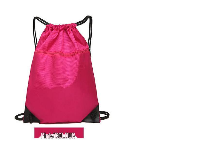 Benutzerdefinierter Nylon Leichter Einfarbiger Kordelzug Sportrucksack