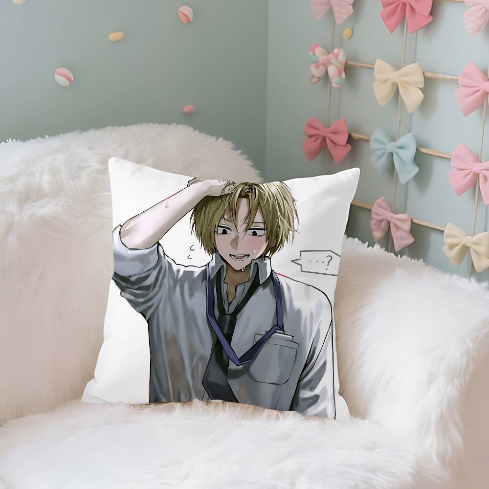 Shin Asakura Case Plush Fabric Soft Pillowcase Double Sided Print Cushion Cover Household Gifts