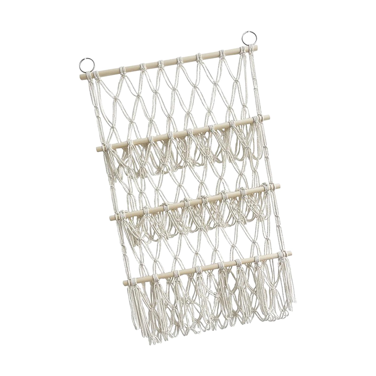 

Гамак для хранения мягких игрушек с кисточками, макраме, органайзер для плюшевых игрушек, плетеный вручную для домашнего декора, детской игровой комнаты