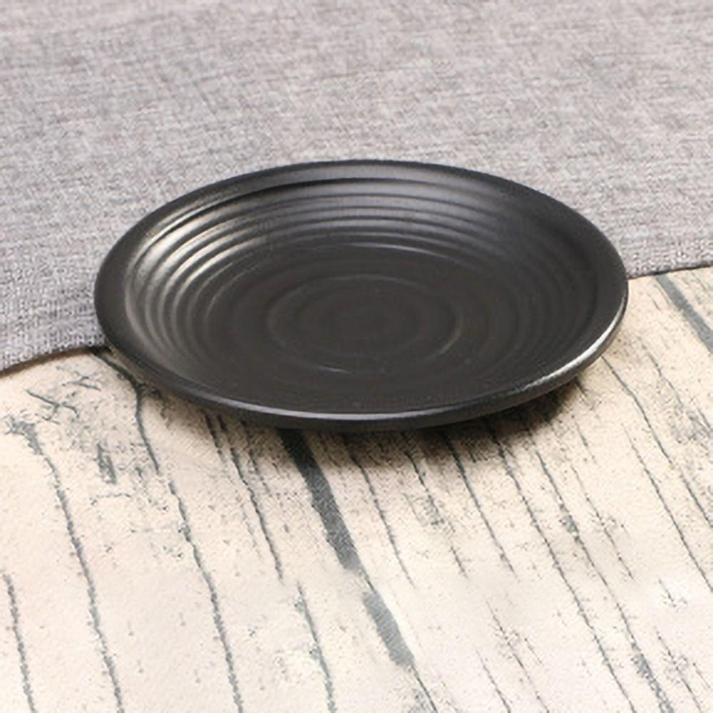 6pcs Imitation Porcelain Round Melamine Plate Japanese Style Appetizer Tray Salad Plate Sushi