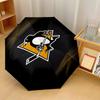 Pittsburgh Penguins Print Auto 8?Ribs Folding Umbrella Wind Resistant Lightweight Automatic Umbrella For Daily Travel