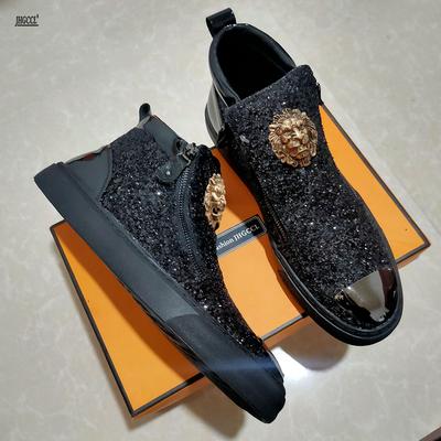 Mode Neue Herren Casual Mode Reißverschluss Outdoor High-Top Schuhe Mann Slipper Stiefel Herren Fahren Party BallerinasZapatos Hombre a2