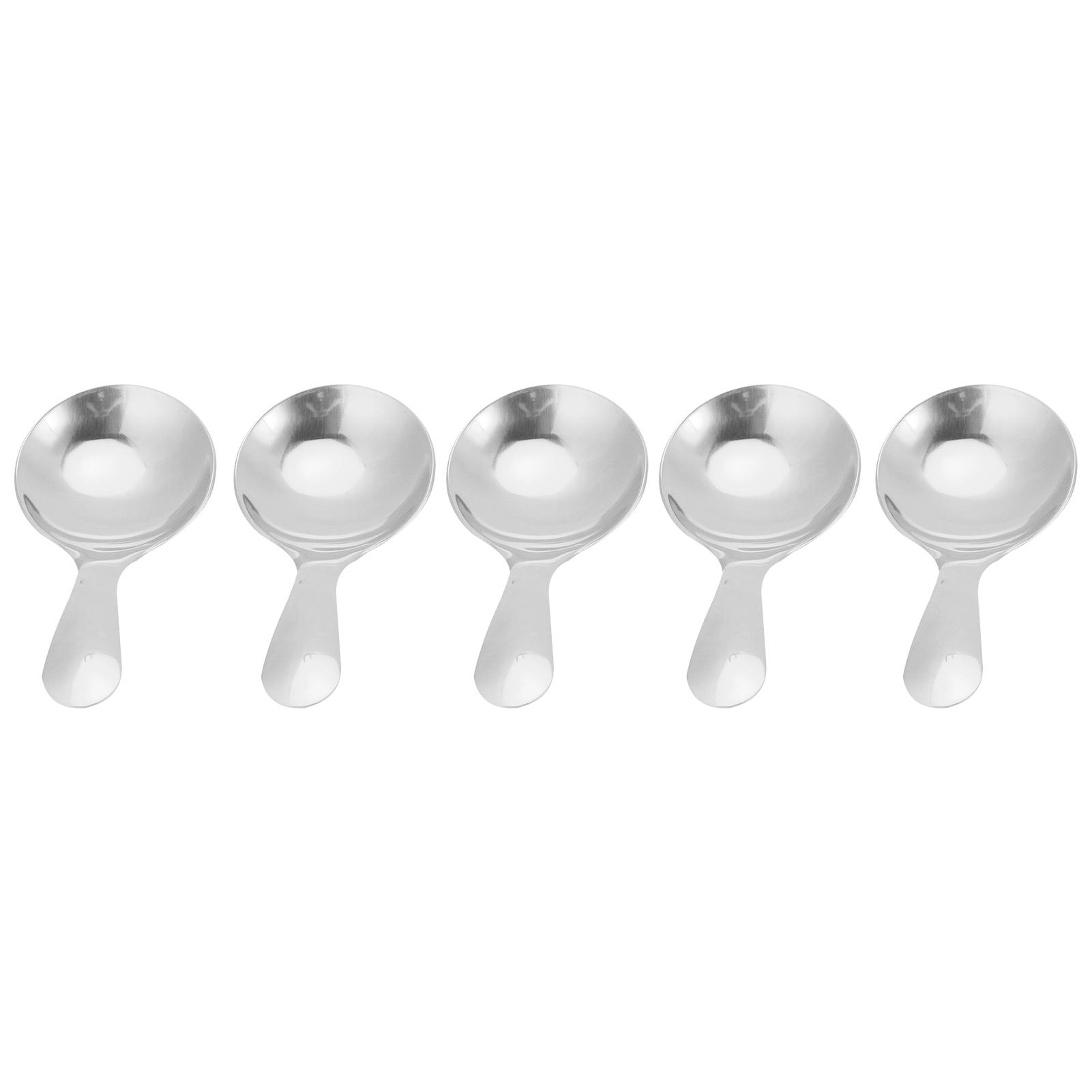

5Pcs 304 Stainless Steel Ice Cream Scoop Tea Dessert Spoon Cream Kitchen Utensils