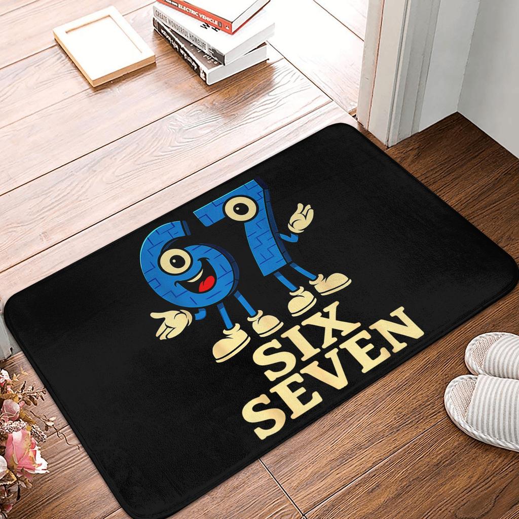 Bruh 67 Funny Brainrot Meme Doormat Mat Anti-Slip  Kitchen Bath Garage Rug Carpet 40*60cm