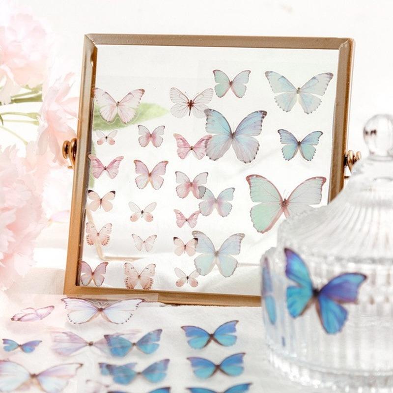 2Bag Butterfly Series Daily Deco Washi Diary Stickers Scrapbook Journal Doodling Stationery Hand Account
