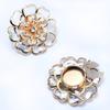 Women Double layer Flower Button Cover Clothing Decoration Accessories DIY Floral Pattern Wedding 38x17mm